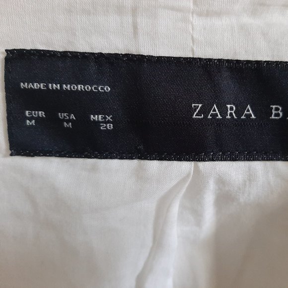 Zara Blazer Size M Cream Long Sleeve - Picture 6 of 7